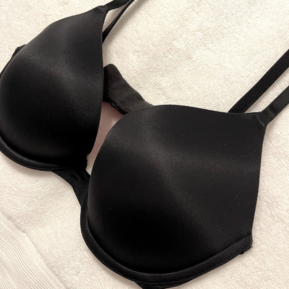 smooth coverage pushup PINK victoria's secret underwire adjustable straps band